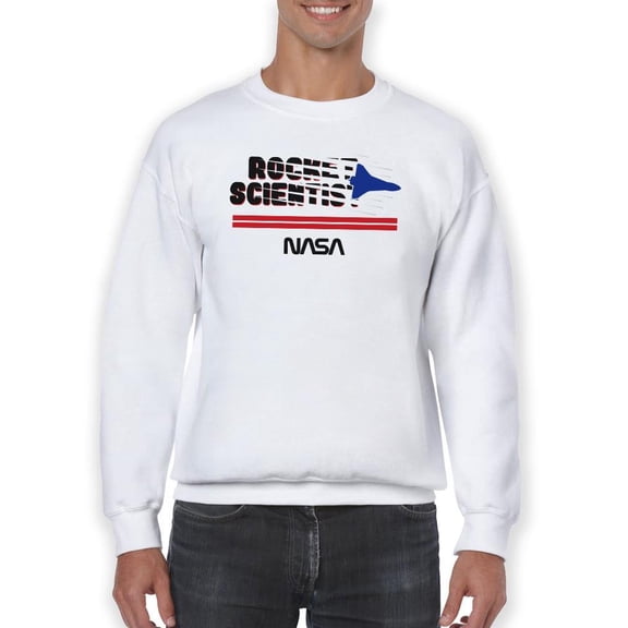 NASA Nasa Rocket Scientist Banner Sweatshirt Men -NASA Designs, Male 3X-Large