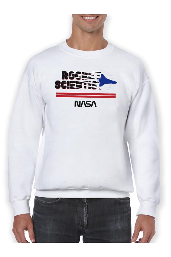 Rocket Scientist Banner Sweatshirt Men -NASA Designs, Male 4X-Large
