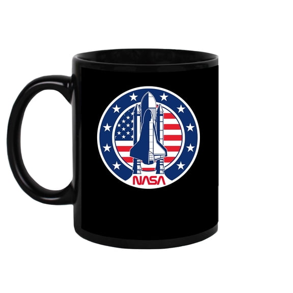NASA Nasa Rocket Ship And Us Flag Mug Unisex's -NASA Designs