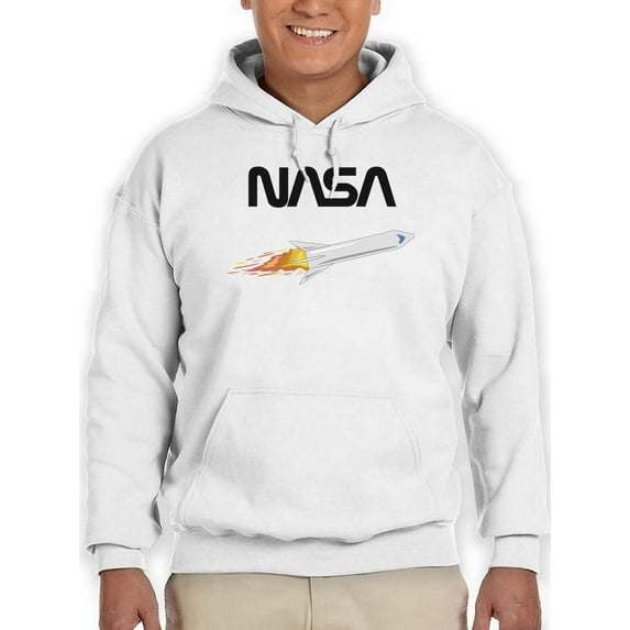 NASA Nasa Rocket Traveling Hoodie Men -NASA Designs, Male 4X-Large