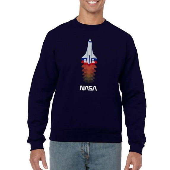 NASA Nasa Shuttle Color Shadows Sweatshirt Men -NASA Designs, Male XX-Large