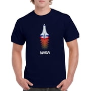 NASA Nasa Shuttle Color Shadows T-Shirt Men -NASA Designs, Male Small
