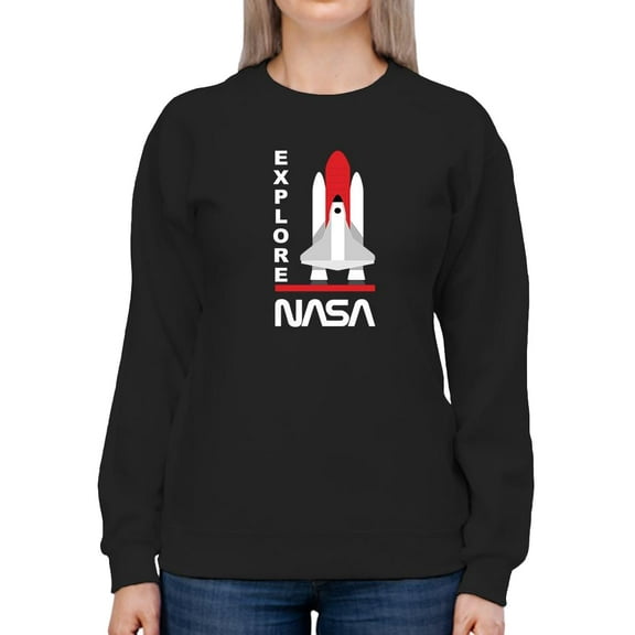 NASA Nasa Shuttle Explore Sweatshirt Women -NASA Designs, Female x-Large