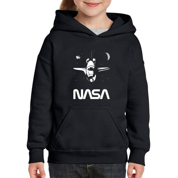 NASA Nasa Shuttle In Space Hoodie Juniors -NASA Designs, Small