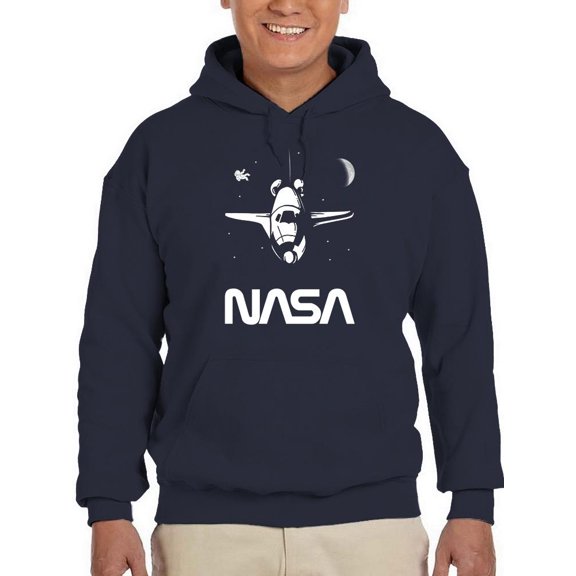 NASA Nasa Shuttle In Space Hoodie Men -NASA Designs, Male 3X-Large