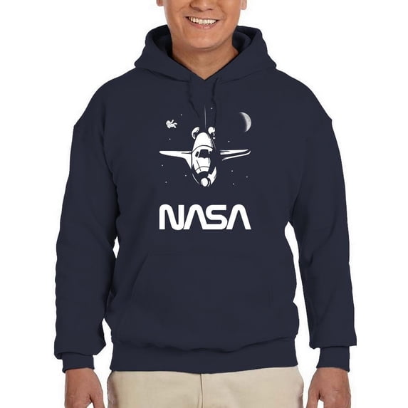 NASA Nasa Shuttle In Space Hoodie Men -NASA Designs, Male 5X-Large