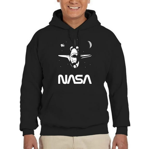 NASA Nasa Shuttle In Space Hoodie Men -NASA Designs, Male 5X-Large