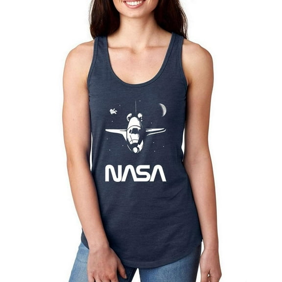 NASA Nasa Shuttle In Space Racerback Tank Women -NASA Designs, Female XX-Large