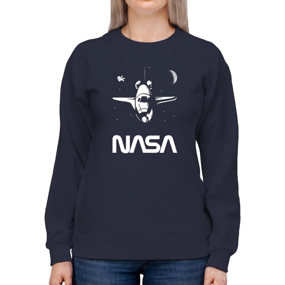 NASA Nasa Shuttle In Space Sweatshirt Women -NASA Designs, Female Small