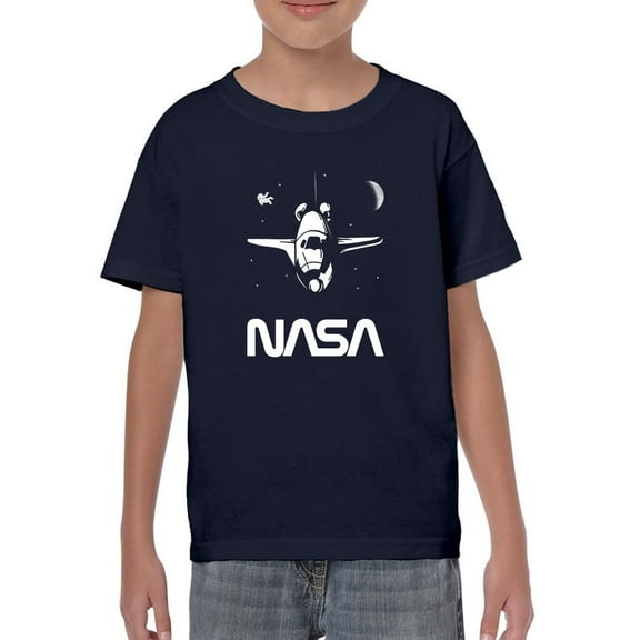 NASA Nasa Shuttle In Space T-Shirt Juniors -NASA Designs, Large