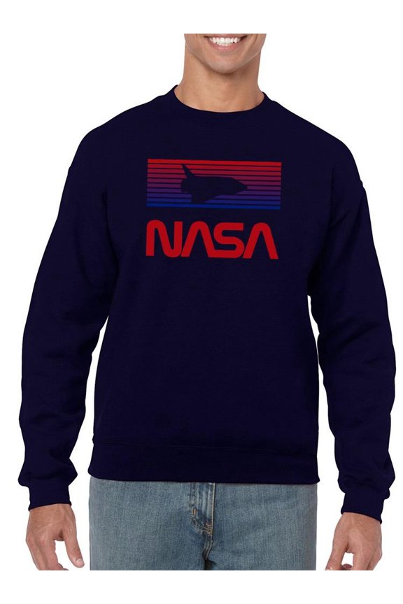 Shuttle Over Dusk Colors Sweatshirt Men -NASA Designs, Male 4X-Large