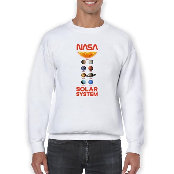 NASA Nasa Solar System W Names Sweatshirt Men -NASA Designs, Male Medium