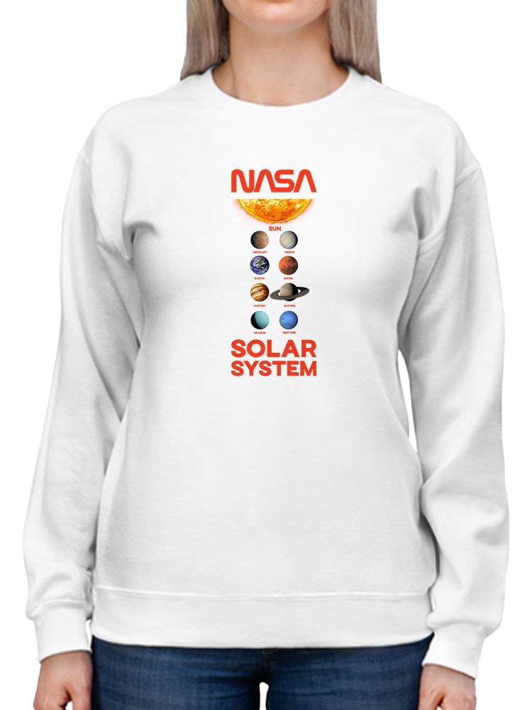 NASA Nasa Solar System W Names Sweatshirt Women -NASA Designs, Female ...