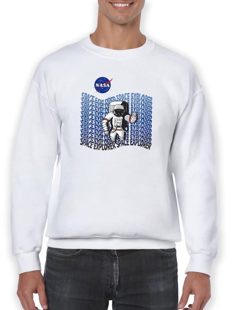 Astronaut Pattern Print Women Off Shoulder Sweatshirt