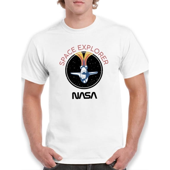 NASA Nasa Space Explorer Badge T-Shirt Men -NASA Designs, Male 5X-Large