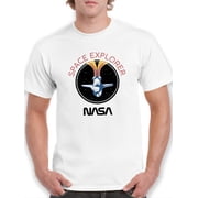 NASA Nasa Space Explorer Badge T-Shirt Men -NASA Designs, Male Medium