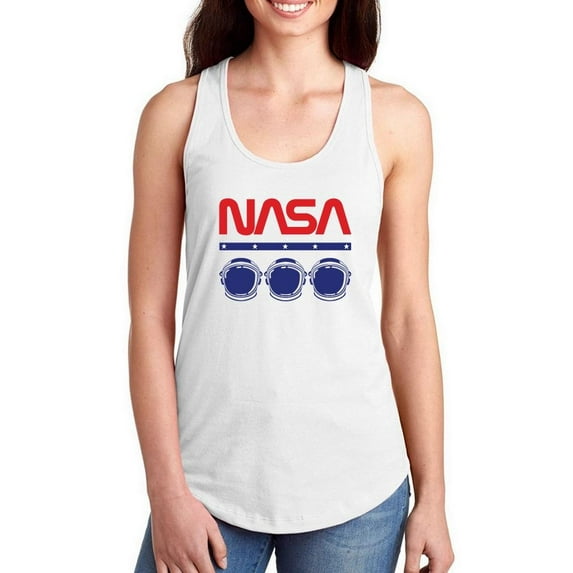 NASA Nasa Space Helmets Banner Racerback Tank Women -NASA Designs, Female XX-Large