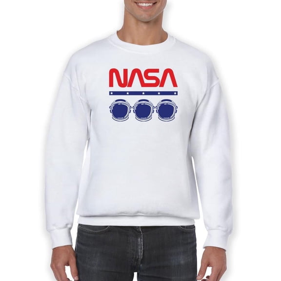 NASA Nasa Space Helmets Banner Sweatshirt Men -NASA Designs, Male 3X-Large