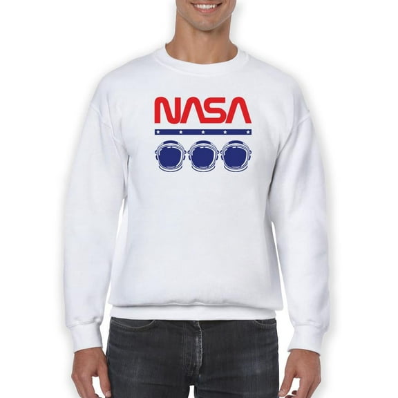 NASA Nasa Space Helmets Banner Sweatshirt Men -NASA Designs, Male Medium