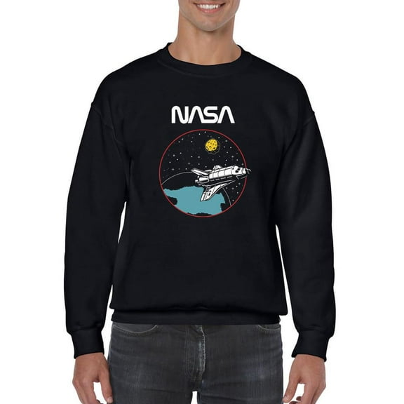 NASA Nasa Space Shuttle Into Galaxy Sweatshirt Men -NASA Designs, Male 4X-Large