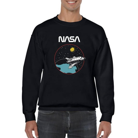 NASA Nasa Space Shuttle Into Galaxy Sweatshirt Men -NASA Designs, Male Large