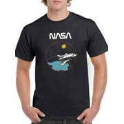 NASA Nasa Space Shuttle Into Galaxy T-Shirt Men -NASA Designs, Male Medium