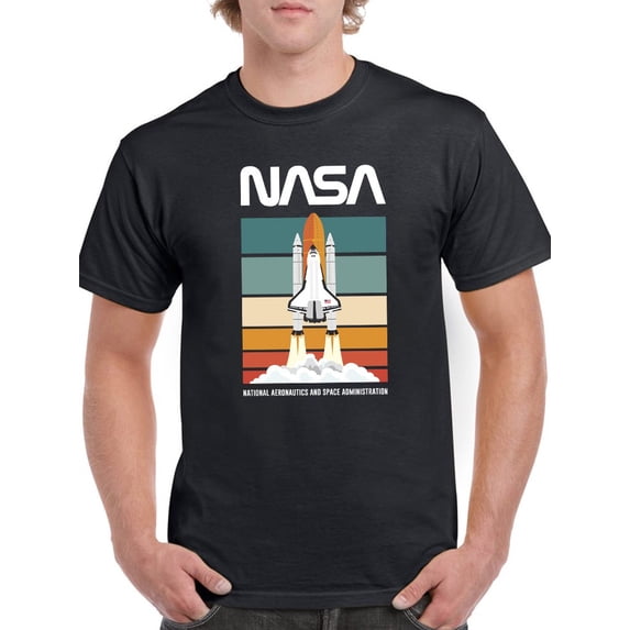 NASA Nasa Space Shuttle Retro Color T-Shirt Men -NASA Designs, Male Medium