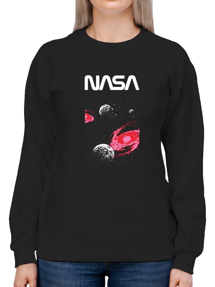 NASA Nasa Space W Pixel Dark Hole Sweatshirt Women -NASA Designs ...
