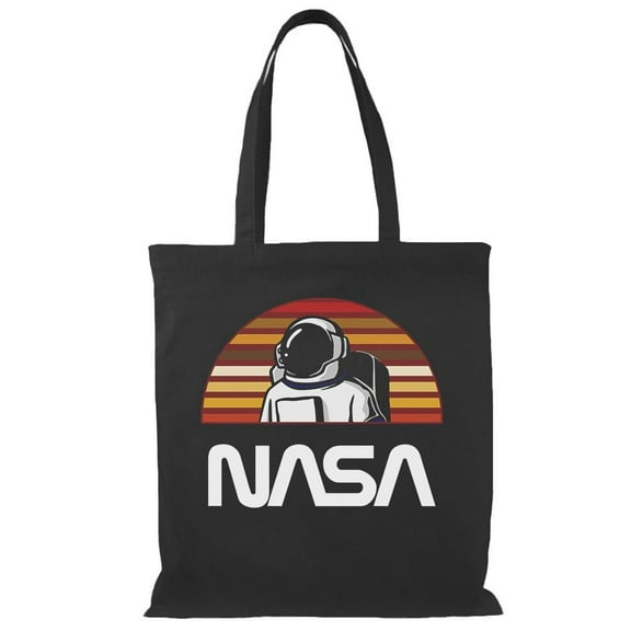 NASA Nasa Spaceman Retro Color Tote Bag - NASA Designs, One Size Cotton Canvas Tote Bag