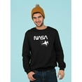 thumbnail image 1 of NASA Nasa Spaceship On Space Sweatshirt Men -NASA Designs, Male Small, 1 of 4