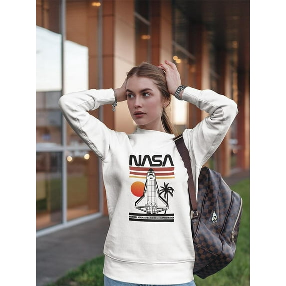 NASA Nasa Sunset Design Sweatshirt Women -NASA Designs, Female 3X-Large