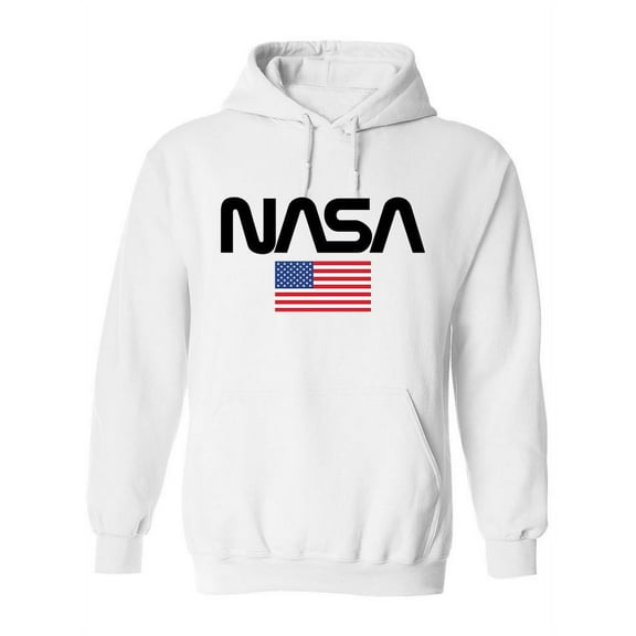 NASA Nasa United States Flag Hoodie Women -NASA Designs, Female XX-Large