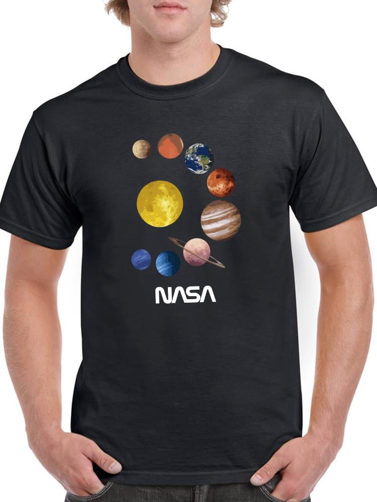 NASA Nasa Watercolor Planets T-Shirt Men -NASA Designs, Male Medium