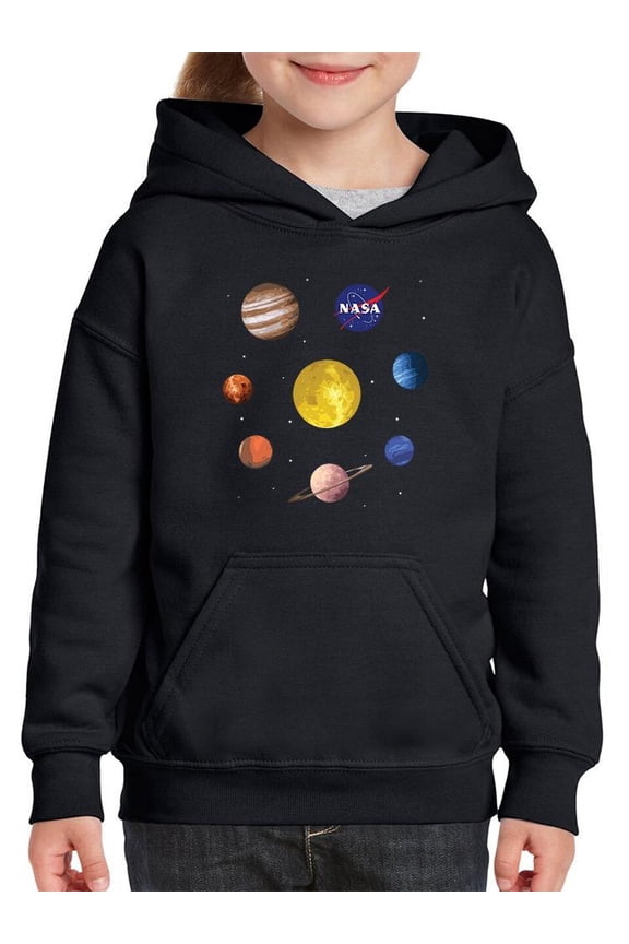 Watercolor Solar System Hoodie Juniors -NASA Designs, Small