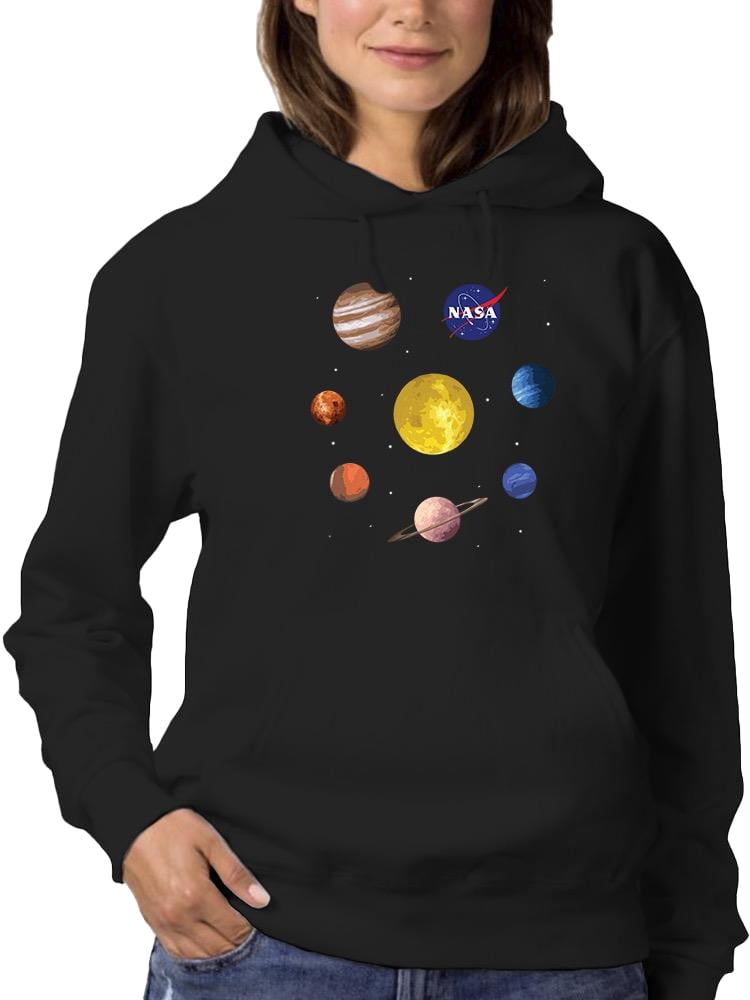 NASA Nasa Watercolor Solar System Hoodie Women -NASA Designs, Female 3X ...