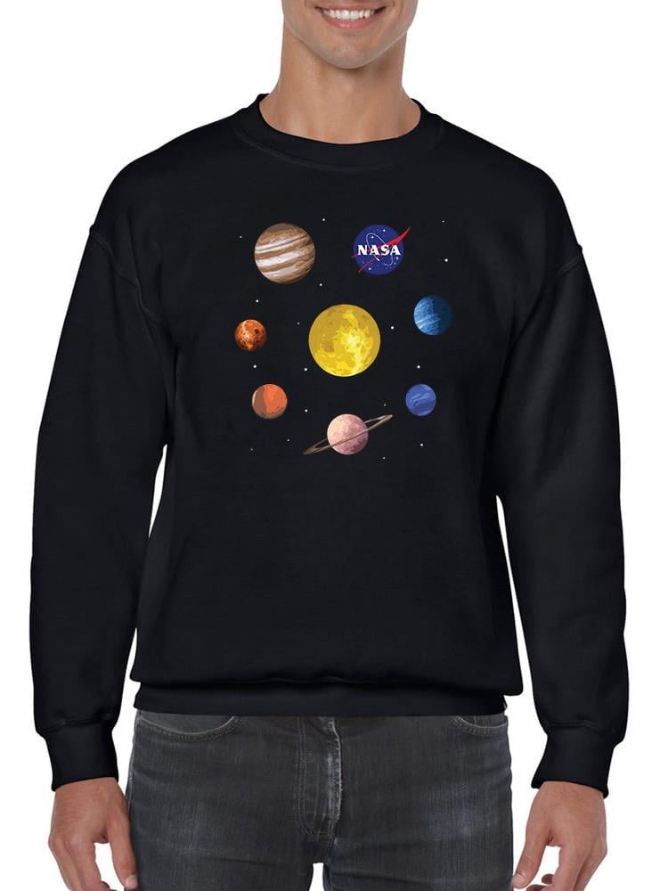 NASA Nasa Watercolor Solar System Sweatshirt Men -NASA Designs