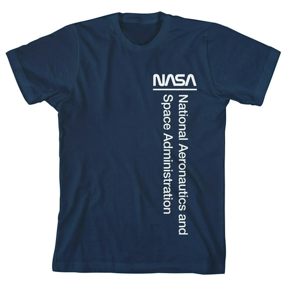 NASA National Aeronautics And Space Administration Youth Navy T-shirt