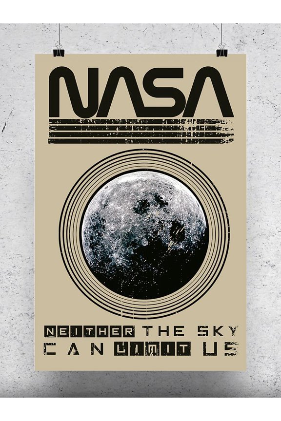 Neither The Sky Can Limit Us Poster - NASA Designs,