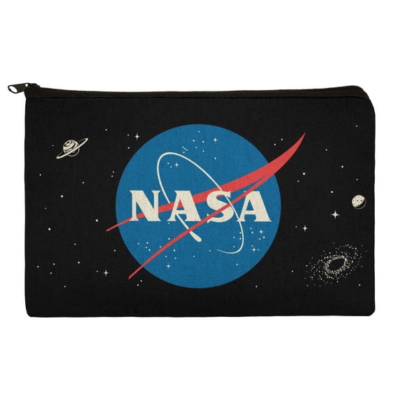 NASA Official Meatball Logo Pencil Pen Organizer Zipper Pouch Case