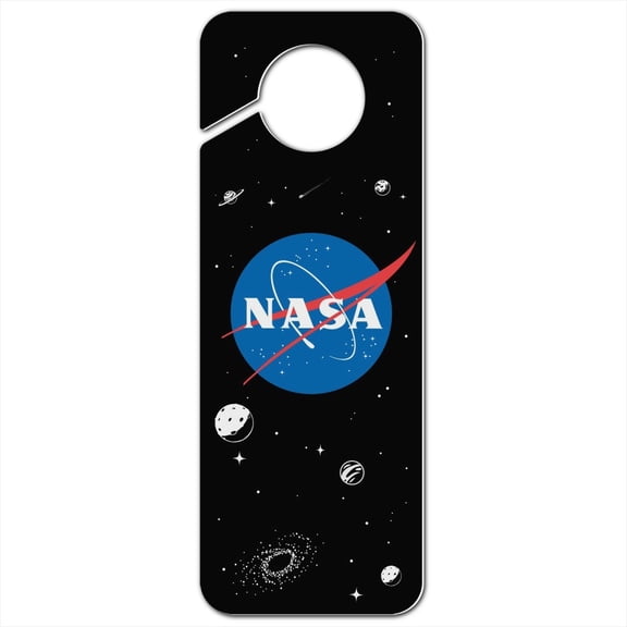NASA Official Meatball Logo Plastic Door Knob Hanger Sign