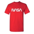 thumbnail image 1 of NASA Official Worm Logo Sarcastic Humor Graphic Novelty Funny Youth T Shirt, 1 of 1