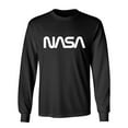 thumbnail image 1 of NASA Official Worm Logo Sarcastic Novelty Gift Idea Adult Humor Funny Men's Long Sleeve Shirts, 1 of 3