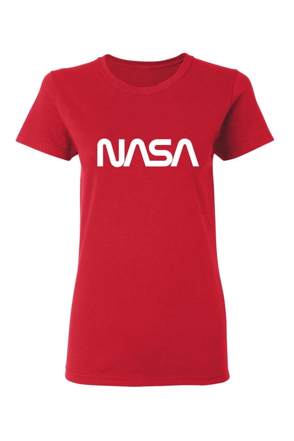 NASA Official Worm Logo Sarcastic Novelty Gift Idea Adult Humor Funny Women's Casual Tees
