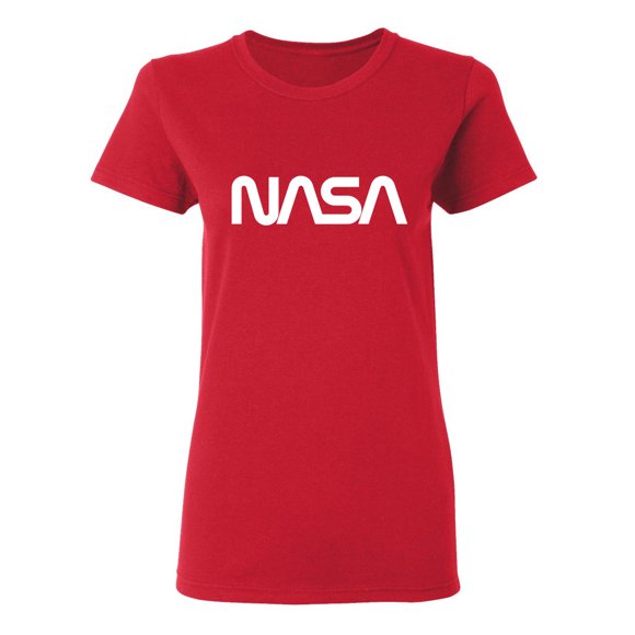 NASA Official Worm Logo Sarcastic Novelty Gift Idea Adult Humor Funny Women's Casual Tees