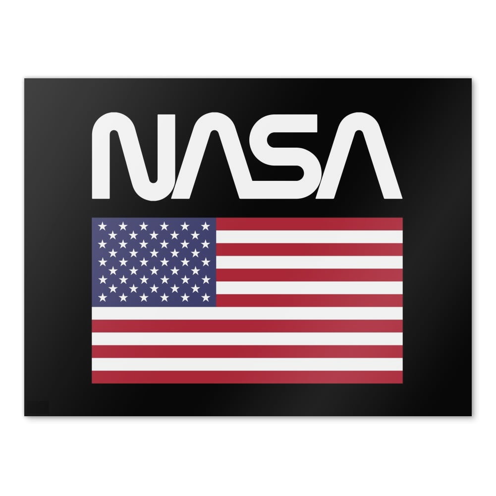 NASA Official Worm Logo United States USA Flag Home Business Office ...