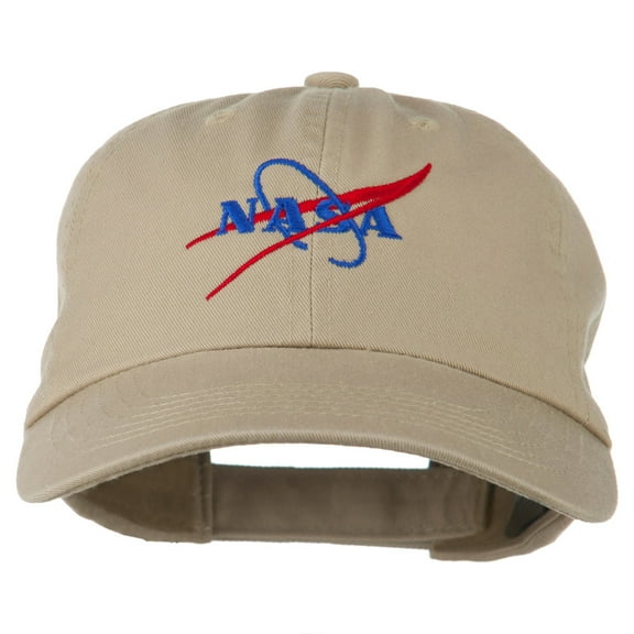NASA Original Logo Embroidered Pet Spun Cap - Khaki OSFM