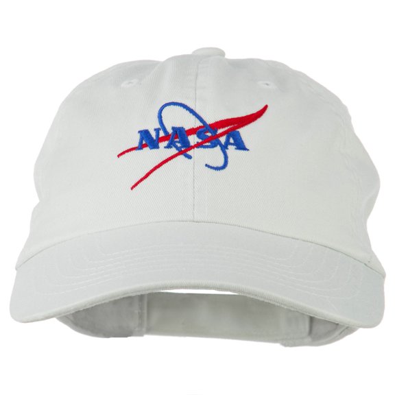 NASA Original Logo Embroidered Pet Spun Cap - White OSFM
