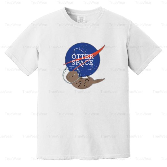 NASA, Otter Space, Astronaut, SpaceX, Galaxy, Funny Gift, Universe, Cute Comfort Color T-Shirt Unisex, up to 4XL