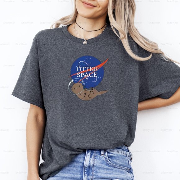 NASA Otter Space Astronaut SpaceX Galaxy Funny Gift Universe Cute T-Shirt, SW, Hoodie Unisex, up to 5XL