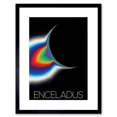 thumbnail image 1 of NASA Our Solar System Enceladus Saturn's Moon Colorized Artwork Framed Wall Art Print 9X7 Inch, 1 of 5